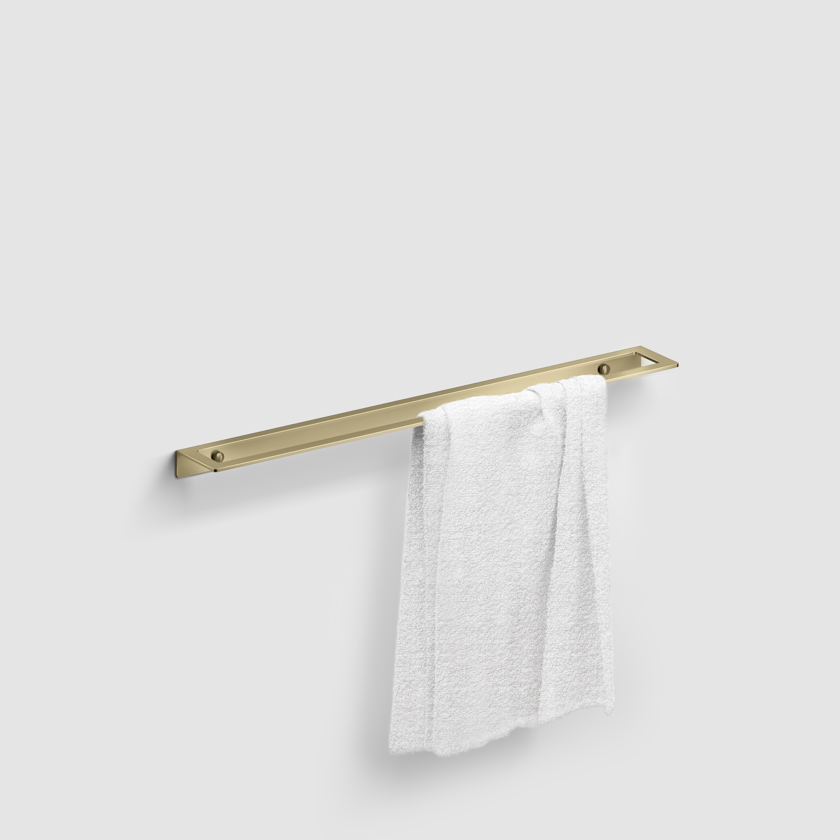 Clou Fold handdoekrek 60 cm, goud geborsteld PVD
